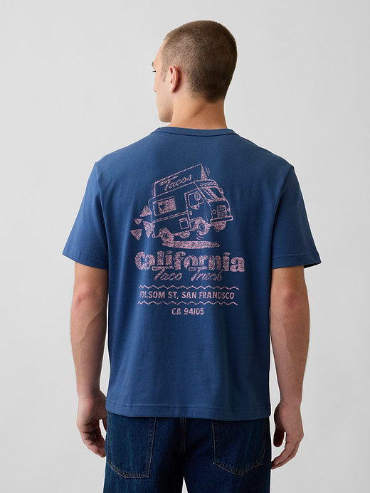 Gap California Taco Truck Heavyweight Graphic T-Shirt — photo 4