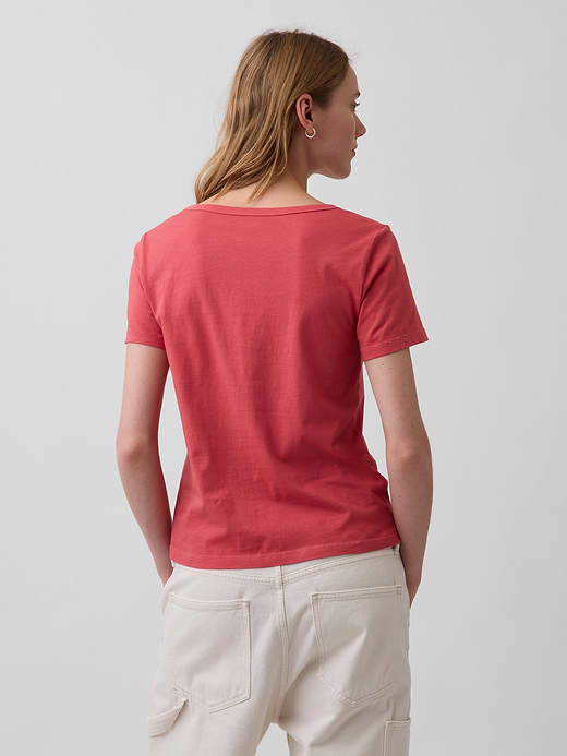 Gap Organic Cotton VintageSoft V-Neck T-Shirt — photo 4