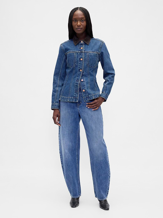 Gap Fitted Longline Denim Jacket — photo 3