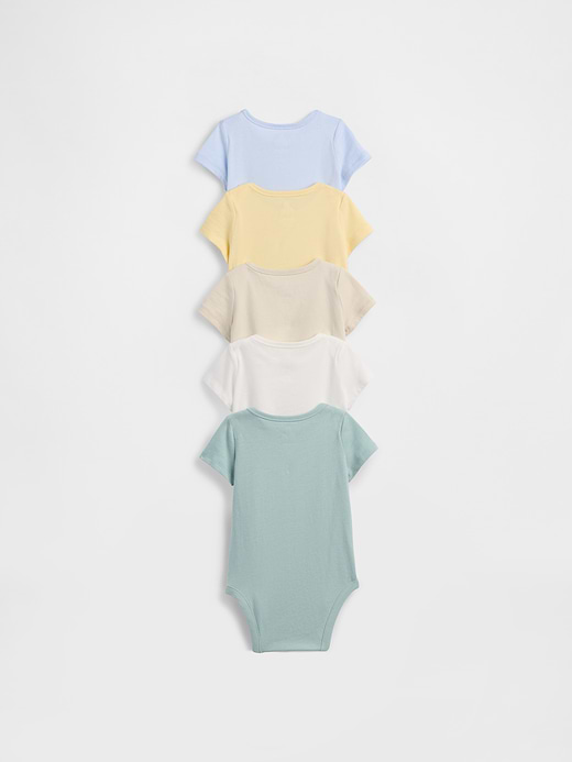 Gap Baby First Favorites TinyRib Bodysuit (5-Pack) — photo 3