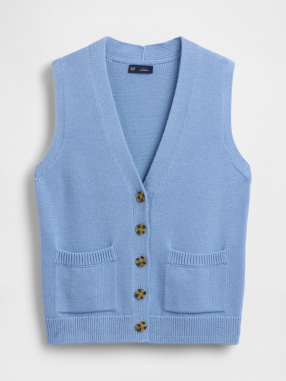Gap 100% Cotton Pocket Sweater Vest — photo 6