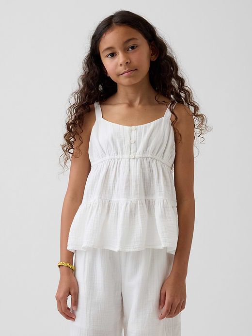 Gap Kids Cotton Gauze Tiered Tank Top — photo 1