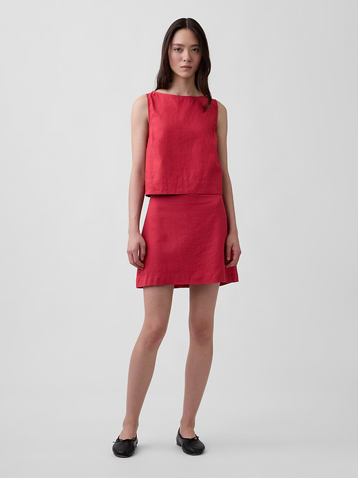 Gap Linen-Blend Mini Skort — photo 1