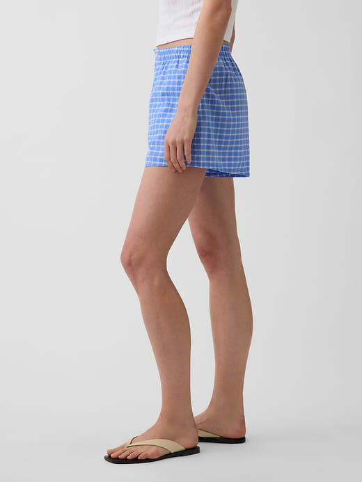 Gap 4" Seersucker Plaid Boxer Shorts — photo 4