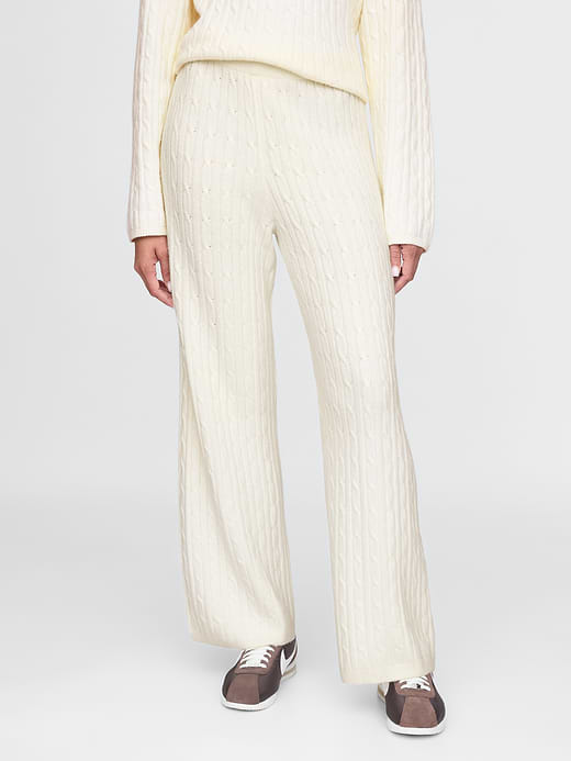 Gap CashSoft Cable-Knit Sweater Pants — photo 3