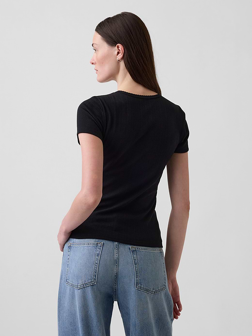 Gap Pointelle Crew T-Shirt — photo 4