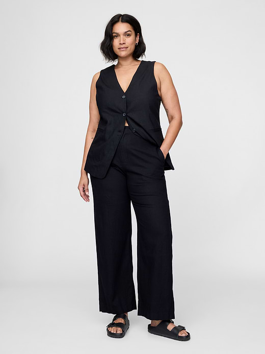 Gap Linen-Blend Relaxed Straight Ankle Pants — photo 6