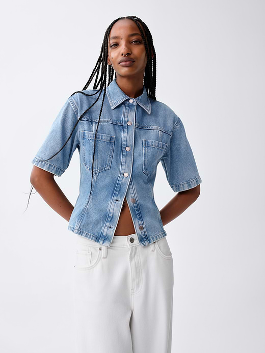 Gap UltraSoft Denim Pocket Shirt — photo 7