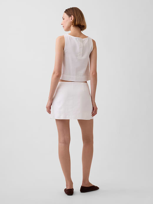 Gap Linen-Blend Mini Skort — photo 3
