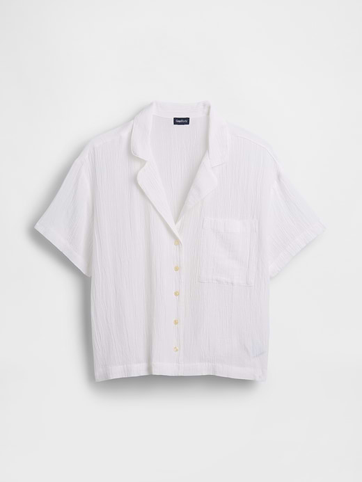Gap Crinkle Gauze Oversized PJ Shirt — photo 5