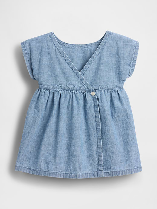 Gap Baby Smocked Denim Dress — photo 3