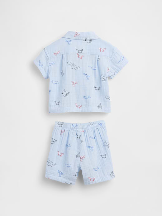 Gap Baby Cotton Gauze Cabana Outfit Set — photo 3
