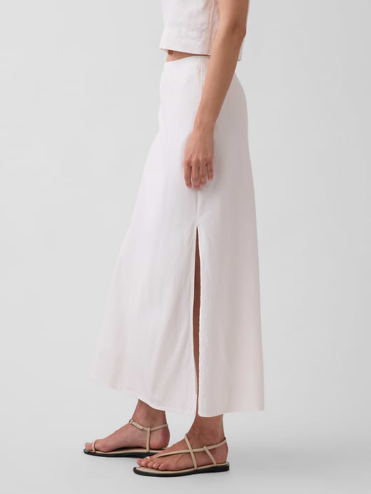 Gap Linen-Blend Maxi Slip Skirt — photo 4