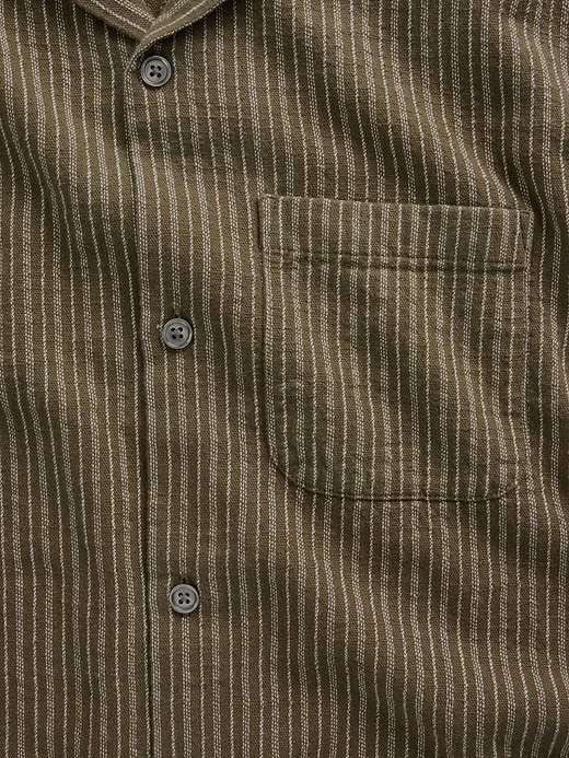 Gap Dobby Stripe Relaxed Straight-Hem Shirt — photo 5