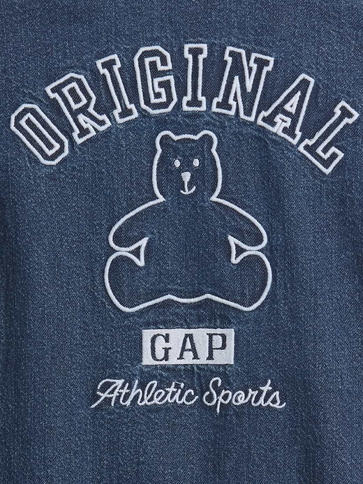 Gap Baby Gingham Denim Colorblock Shorty One-Piece — photo 5