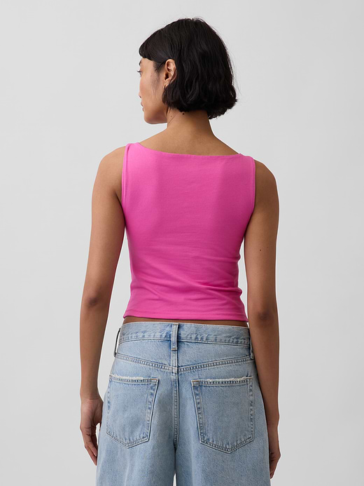 Gap CloseKnit Jersey Boatneck Crop Tank Top — photo 4