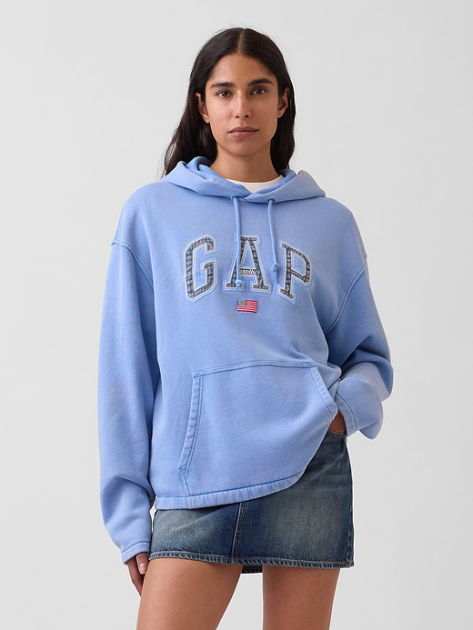 Gap VintageSoft Oversized Americana Logo Hoodie — photo 6