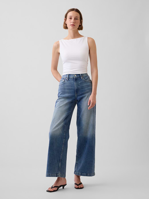 Gap High Rise Stride Wide-Leg Ankle Jeans — photo 1