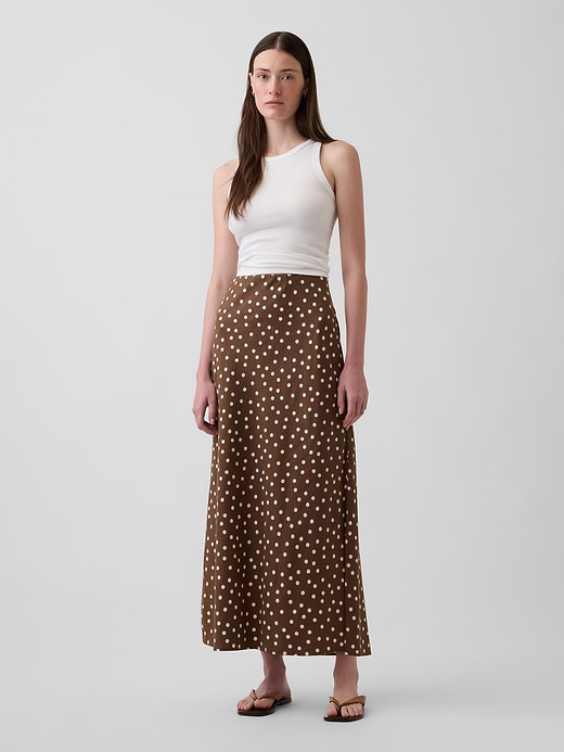 Gap Linen-Blend Maxi Slip Skirt — photo 1