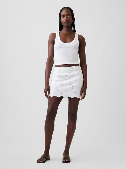 Gap Embroidered Mini Skirt — photo 1