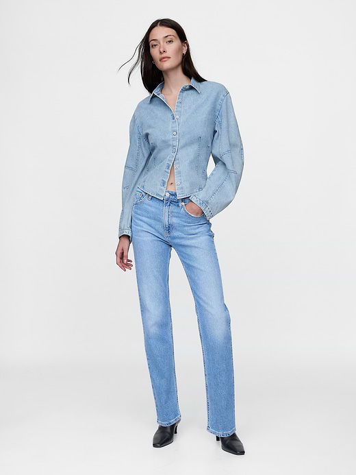 Gap Barrel-Sleeve Denim Shirt — photo 4