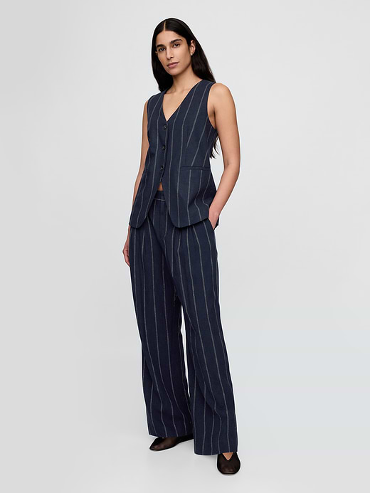 Gap Linen-Blend Longline Vest — photo 4