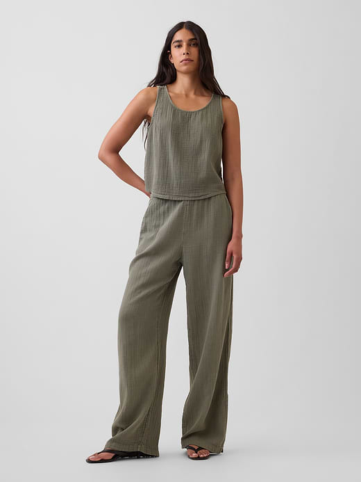 Gap Cotton Gauze Racer Shell Tank Top — photo 3
