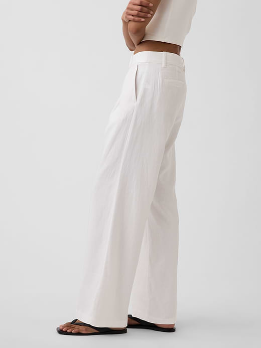 Gap 365 Low Rise Linen-Blend Trousers — photo 4