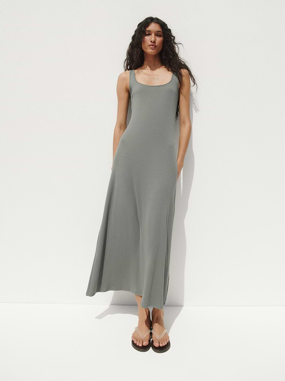 Gap Modern Rib Square-Neck Maxi Dress — photo 7