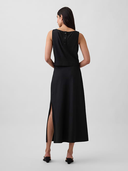 Gap Linen-Blend Maxi Slip Skirt — photo 3