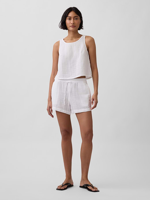Gap 4" Mid Rise Cotton Gauze Easy Shorts — photo 1
