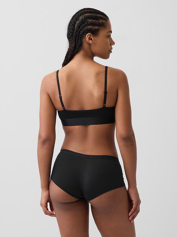 Gap Organic Stretch Cotton Logo Bralette — photo 3