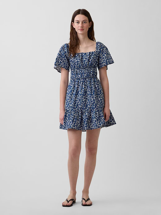 Gap Poplin Flutter-Sleeve Mini Dress — photo 1