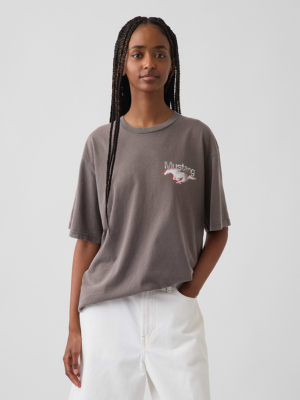 Gap Ford Mustang Heavyweight Crop Graphic T-Shirt — photo 6