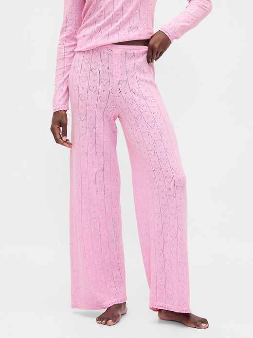 Gap Lightweight CashSoft Pointelle Heart PJ Pants — photo 3