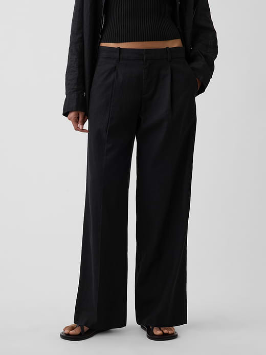 Gap 365 Low Rise Linen-Blend Trousers — photo 3