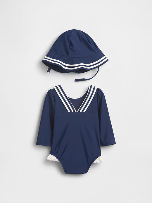Gap Baby Floral Rash Guard Swim Set — photo 3