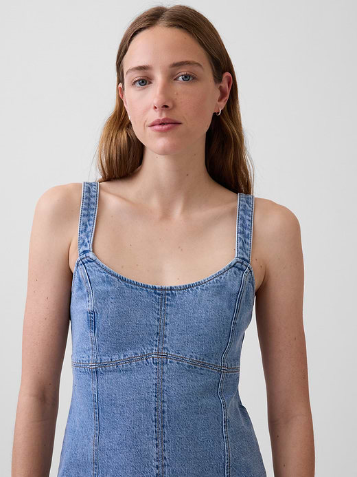 Gap Denim Paneled Mini Dress — photo 5