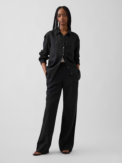 Gap Linen-Blend Easy Wide-Leg Pants — photo 1