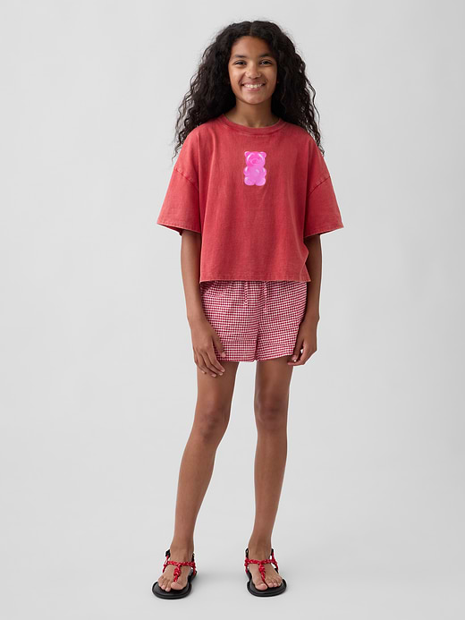Gap Kids Linen-Cotton Lace-Trim Easy Shorts — photo 1