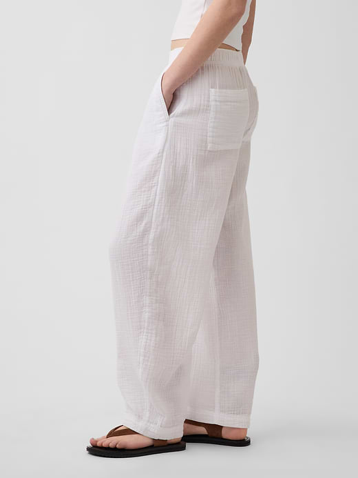 Gap Cotton Gauze Easy Barrel Pants — photo 4
