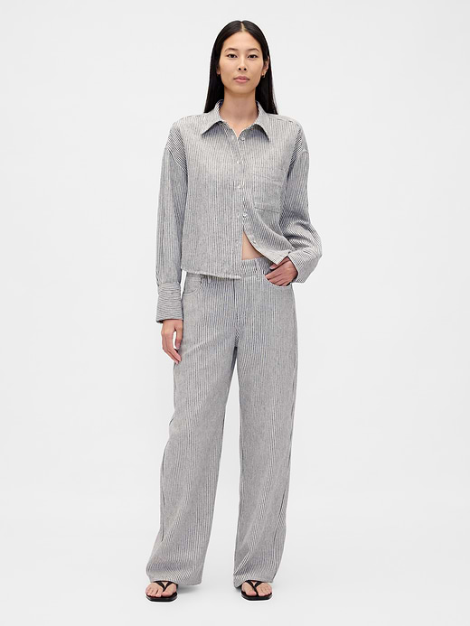 Gap Linen-Cotton Wide-Leg Pants — photo 1
