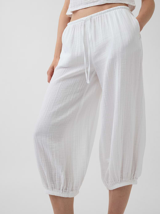 Gap Cotton Gauze Easy Culotte Pants — photo 7