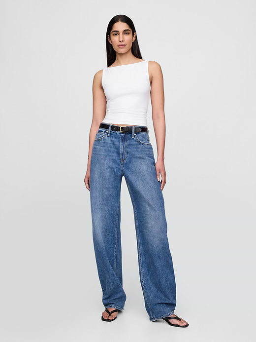 Gap CloseKnit Jersey Boatneck Crop Tank Top — photo 3