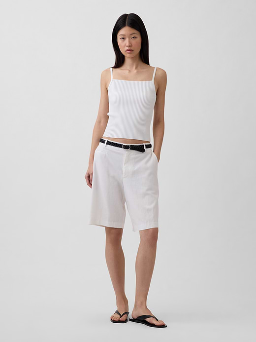 Gap 9" Low Rise Linen-Blend Trouser Shorts — photo 1