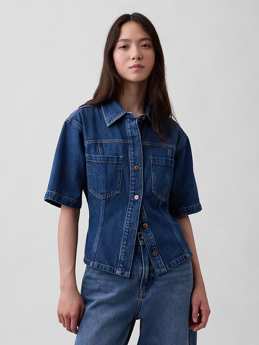 Gap UltraSoft Denim Pocket Shirt — photo 1