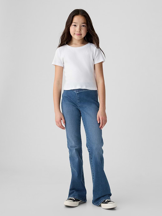 Gap Kids High Rise Crossover Flare Jeans — photo 1
