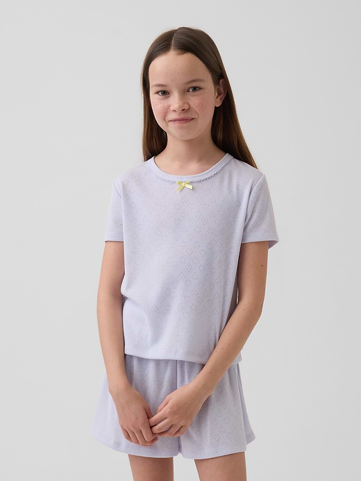Gap Kids Recycled Pointelle PJ T-Shirt — photo 1