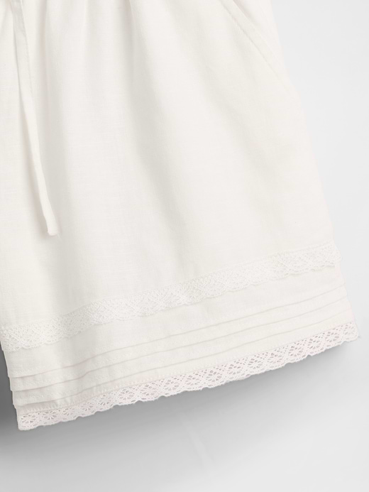 Gap Kids Linen-Cotton Lace-Trim Easy Shorts — photo 6