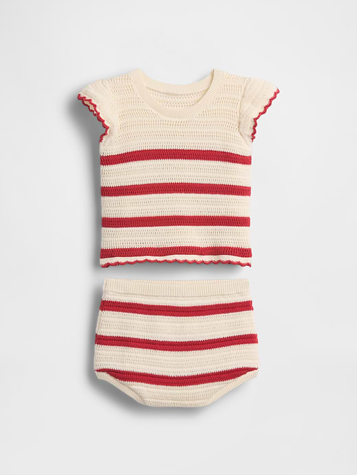Gap Baby Crochet Stripe Outfit Set — photo 1